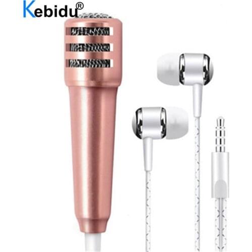Universal Live Phone Wired Microphone Small Mini Mic Capacitor Wheat Headset In-Ear for Tik Tok For Phone 3.5mm Jack PC