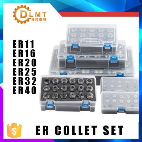 1 Set ER20 Collet Chuck 13pcs/16pcs Spring Collet High Precision Collet Set For CNC Engraving Machine Lathe Mill Tool