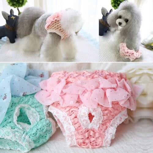 1PC Dog Shorts Pet Physiology Hygienic Pants Cat Underwear Puppy Cute Diaper Lace Edge Pet Trousers