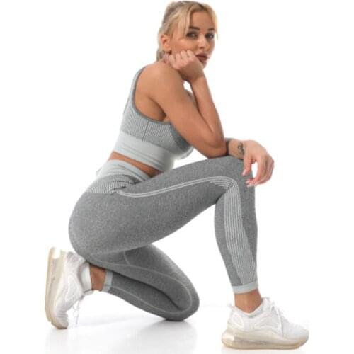 2020 Gym Fitness Women Sports And High Waisted Workout Leggings Yoga Set