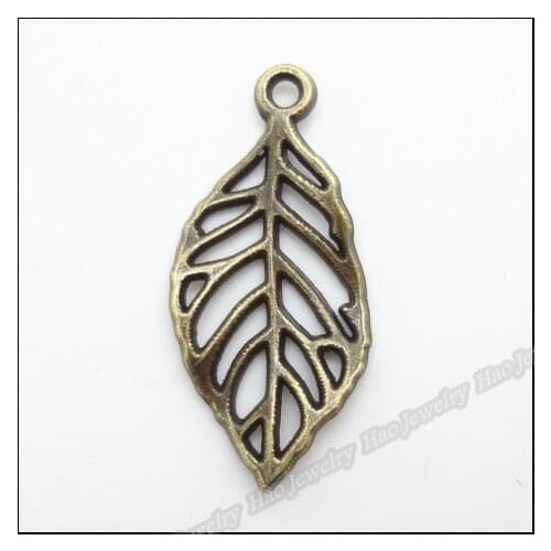 26pcs Vintage Ancient Tree leaf zinc alloy charms pendant suitable for DIY Bracelet Necklace metal jewelry accessories