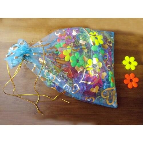 Lake blue heart organza bags 20x30cm 5000pcs jewelry packaging display bags gifts drawstring bag pouch jewelry bag for bracelets