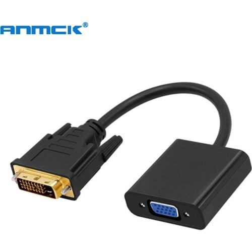 DVI to VGA Adapter,1080P 24+1 25pin DVI D Male to VGA Female Converter Cable for PC Computer HDTV Monitor Displayer