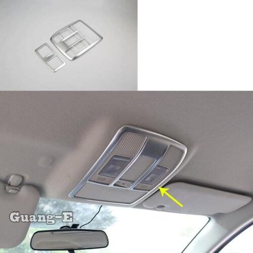 Car ABS Silver Read Reading Switch Light Lamp Frame Roof Trim Part Button 2pcs For Mazda6 Mazda 6 Atenza 2017 2018 2019