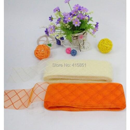 Free Shipping 8cm Cotton Check Crin Horsehair Braid Fascinator Nylon Mesh Fabric 100yard/lot
