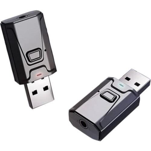Bluetooth 5.0 Transmitter and Receiver USB Wireless Audio Combo Bluetooth Audio Receiver for Tv/Car/Home Audio