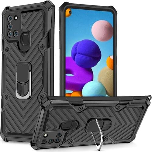 For Samsung Galaxy A21 A21S Case Luxury Armor Car Holder Ring Back Cover for Galaxy A01 A11 EU A31 A41 A51 A71 Phone Cases