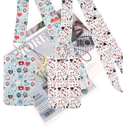 JY086 Medical Treatment Lanyard Neck Strap for Key ID Card Cell Phone Straps Badge Holder Fashion Doctor Nurse Accessories