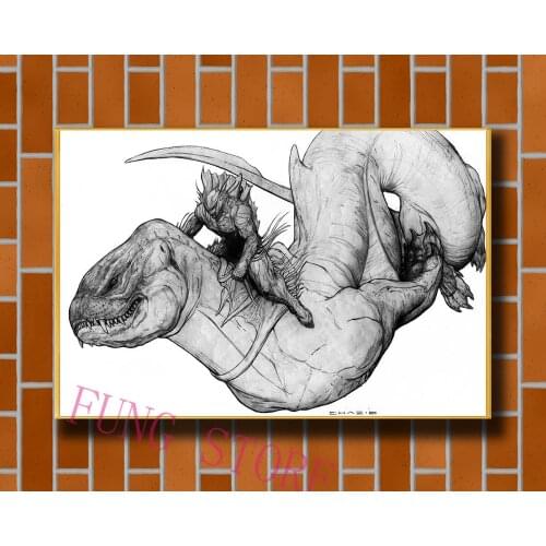 K056 Science Fiction Mech Warrior Robot Monster Originality Custom Silk Poster Home Deco Wall Art Christmas Gift