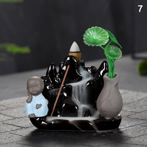 Ceramic Censer Backflow Incense Holder Waterfall Incense Censer Aromatherapy Ornament Home Decor Home Teahouse Decor