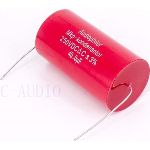 Audiophiler Mkp Capacitor 40uf 250V DC 3% HIFI Fever Electrodeless Capacitor Audio Capacitor Coupling Frequency Dividing 40uf