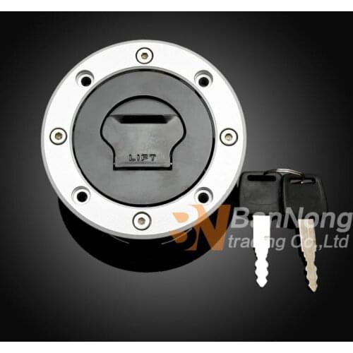 Motorcycle Tan Cover Fuel Gas Cap Lock + Key For Suzuki Bandit 250/400 74/75A Impulse400 Inazuma400 7BA