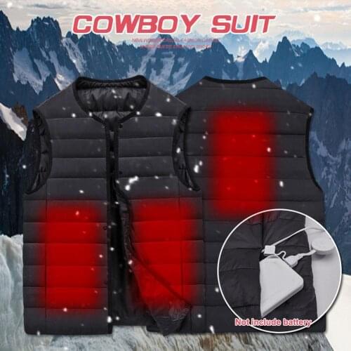 Washable Smart Charging Heating Vest Men Cotton Coat V-neck Graphene Carbon Fiber Winter Heating Jacket Warm Heating Vest 4XL