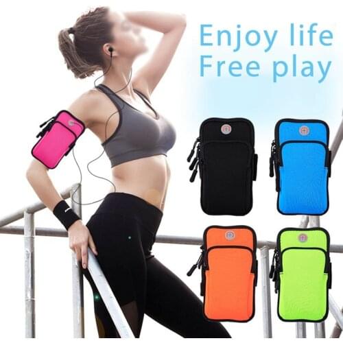 Outdoor Running Arm Bags for Phone Money Keys Fitness Sports Arm Package Bag with Headset Hole Music Bags