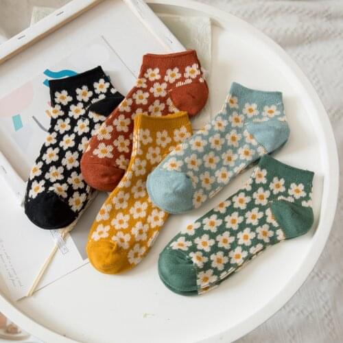 Spring and Summer Japanese Floret Socks Women Cotton Japanese Fashion Kawaii Harajuku Designer Socks