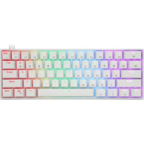 SK61 Portable 60% Mechanical Keyboard Gateron optical Switches Backlit Hot swap N7MA