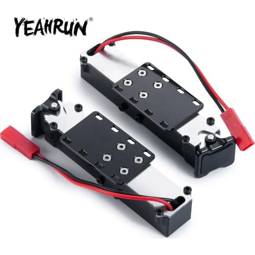YEAHRUN 2Pcs Adjustable Metal Electric Foot Support Stand Lifting Legs for 1/14 Tamiya Trailer Tractor RC Truck Car Accessories