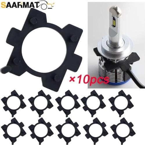 SAARMAT 10Pcs/Lot H7 Led Adapter Adaptador For Mazda CX5 CX7 Mitsubishi Geely Soueast ABS Bulb Socket Base