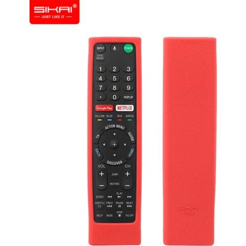 Remote Control Covers for Sony RMF-TX300U RMT-TX200U RMT-TX102U RMF-TX200U SIKAI Shockproof Silicone Cases Washable Red