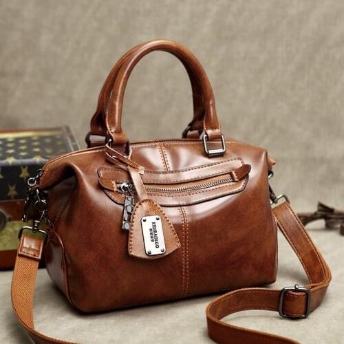 High Quality Genuine Leather Bag Vintage Luxury Handbag Women Bag Designer Portable Single Shoulder Messenger Bag Totes Ladies