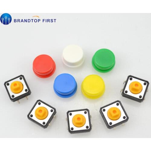 12x12x7.3 mm Tactile Switches Yellow Square Push Button Tact Switch 12*12*7.3 mm Micro Switches
