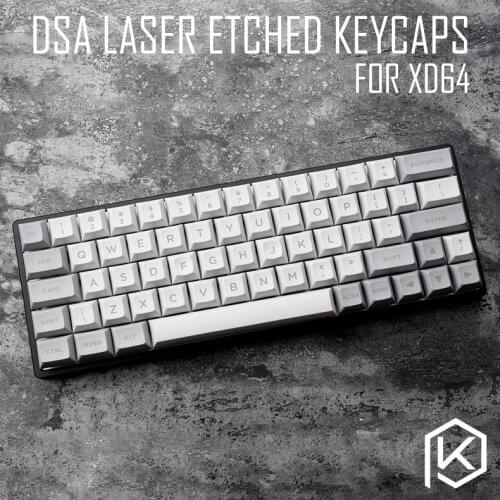 Dsa pbt top Printed legends light grey grey Keycaps Laser Etched gh60 poker2 xd64 60% rk61