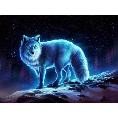 Wolf Animal Printed 11CT Cross-Stitch Full Kit Embroidery DMC Threads Handiwork Handmade Craft Sewing Home Decor For Mulina