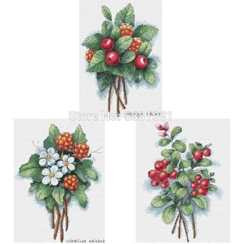 Berry patterns Counted Cross Stitch 11CT 14CT 18CT DIY Chinese Cross Stitch Kits Embroidery Needlework Sets home decor