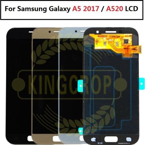 5.2"For SAMSUNG GALAXY A5 2017 LCD A520 A520F SM-A520F Display Touch Screen Digitizer Assembly Replacement For SAMSUNG A520 LCD