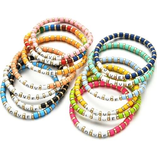ZMZY Cute Multicolor Bohemian Bracelet Handmade Love Jewelry Beaded Bracelet Anniversary Gift for Women Men Jewelry Wholesale