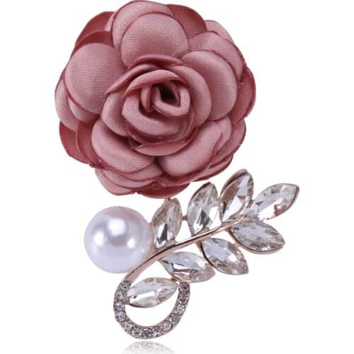 1pcs Fashion Korean version of fabric curling flowers lady temperament pin for Women Wedding Dress Accessories gift dress pins
