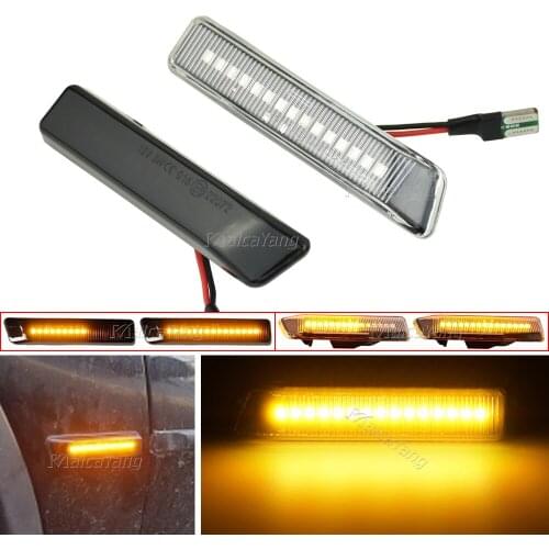 2x Sequential Flashing LED Turn Signal Side Marker Light For BMW E36 M3 1997-1999 E36 1996-1998 X5 E53 1999-2006