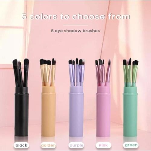 5pcs/set Makeup Brush Sets Portable Face Makeup Powder Eyeshadow Brush Rich Soft Hairs Makeup Tools