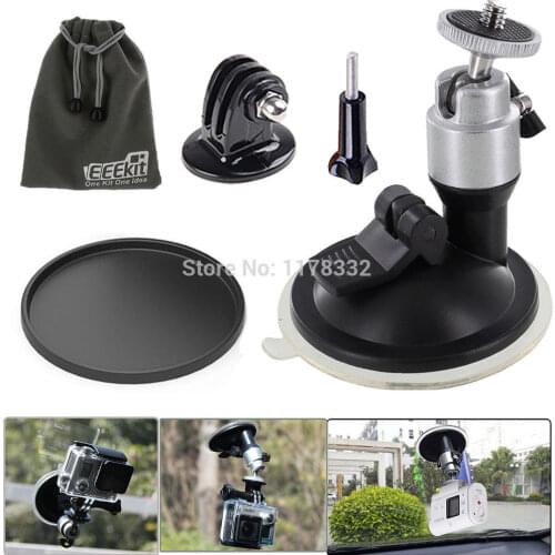 5in1 1Set Car Suction Cup Mount + Pad + Tripod Adapter + Pouch + Screw for Sony Action Cam HDR-AS15/AS20/AS30V/AS100V GoPro