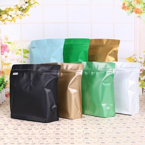 50pcs/lot wholesale one pound diamond aluminum foil zip lock bag with valve trapezoidal shape coffee bean food packaging bags