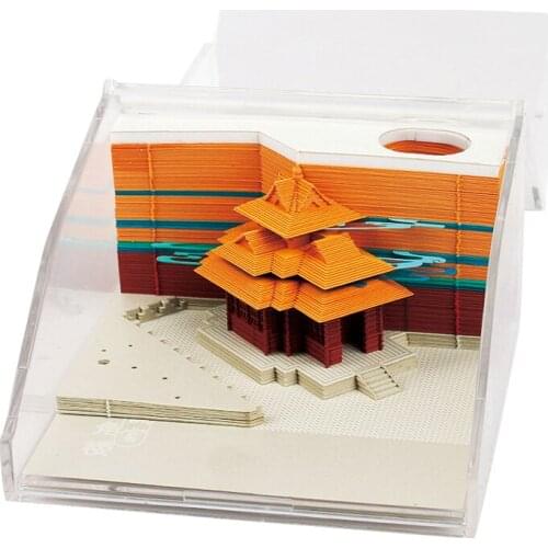 160sheets Omoshiroi Block Memo Pads Sticky Notes movie building model Scrapbooking color Stickers 3D Notepad Christmas gifts