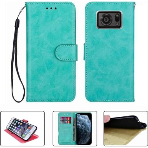 For Sharp Aquos R6 6.6" 2021 AquosR6 Wallet Case High Quality Flip Leather Phone Shell Protective Cover