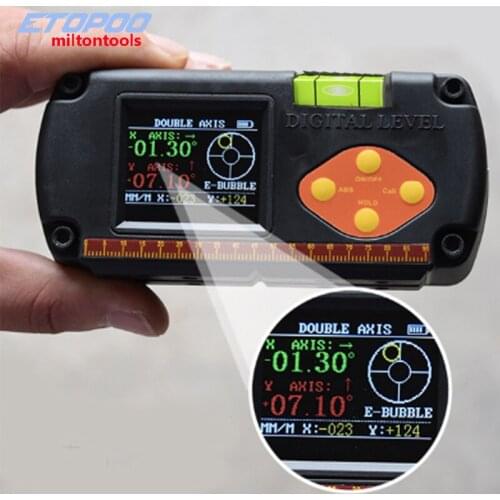 Digital Protractor Inclinometer Dual Axis Level MeasureBox Angle Ruler Elevation Meter DAX Digital Level Protractor
