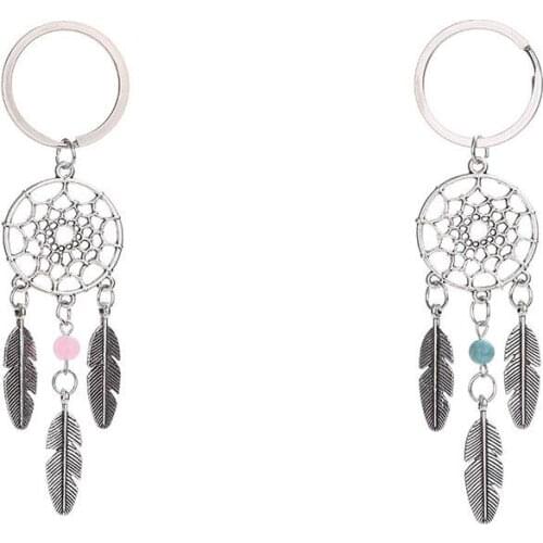 Dreamer Dream Catcher Simple And Stylish Key Ring Buckle Pendant Keychain Women Vintage Indian Style Keychain Alloy Car Pendant