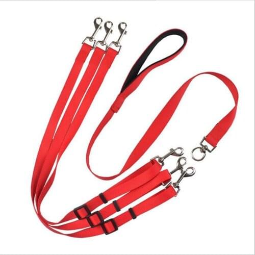 E22 New arrival pet dog triple leashes for 1 to 3 dogs