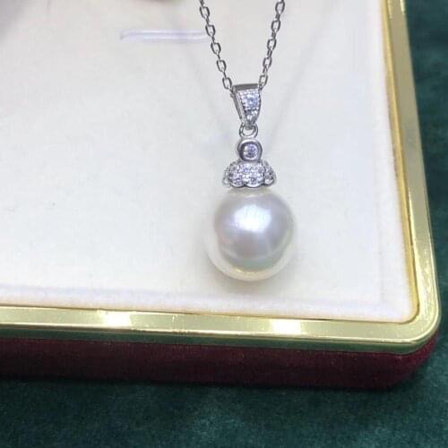 Exquisite Charm 925 Sterling Silver Pendant Base Settings Mountings Findings Parts for Pearl Coral Jade Beads Stones Crystal