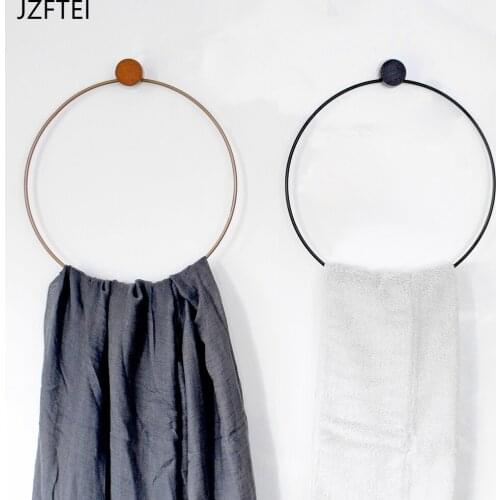 Nordic Style Bathroom Washcloth Round Scarf Jewel Frame Hanging Decoration Done By Hand Creamer Kitchen Storage Rack Towel Bar