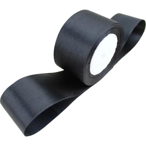 25 yards/roll) 50mm Black Single face satin ribbon decoration gift Christmas ribbons