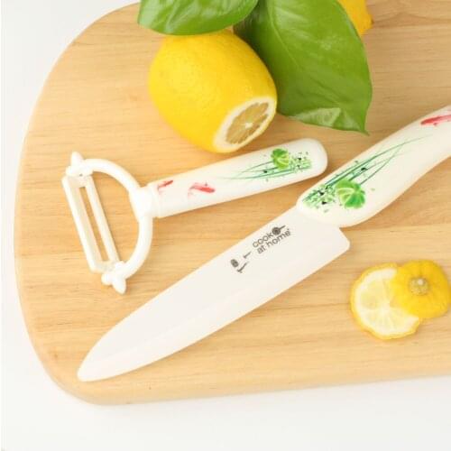 Kitchen Knife Set Top Bamboo Handle White Black Blade Ceramic Knife Set Kitchen Tools Accessories 3" 4" 5" 6 " inch +Covers