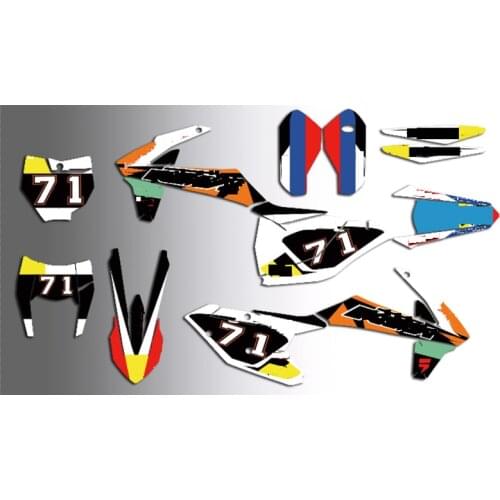 Free Custom Graphic Background Number Decal Sticker Kit For KTM 125-500 EXC XC XC-F 2017 2018 2019 2020 SXF 16-18