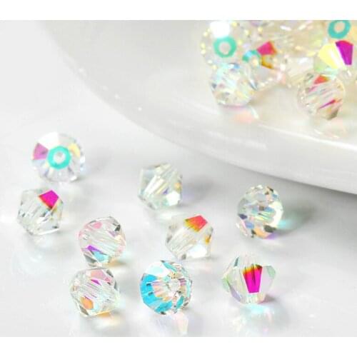 New style!! 4mm 6mm 50pcs/bag high quality K9 crystal glass diamond beads sew on rhinestones with holes DIY/jewelry accessory