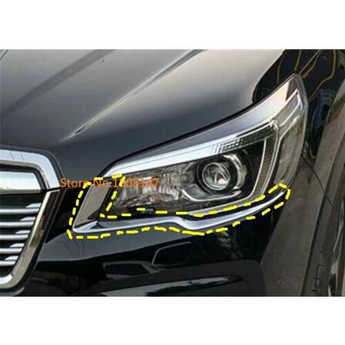 Car Body Front Fog Light Lamp Eyebrow Detector Frame Stick ABS Chrome Accessories 2pcs Fit For Subaru Forester 2018 2019 2020