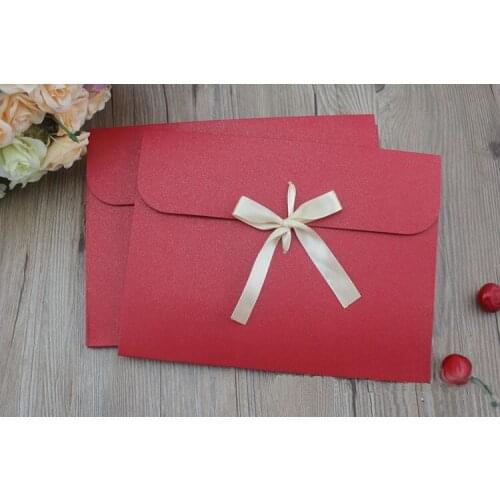 S size 24*18*0.7cm bow Envelope Kraft paper pocket bag Kerchief Handkerchief Silk scarf packing boxes Envelope box100pcs/llot