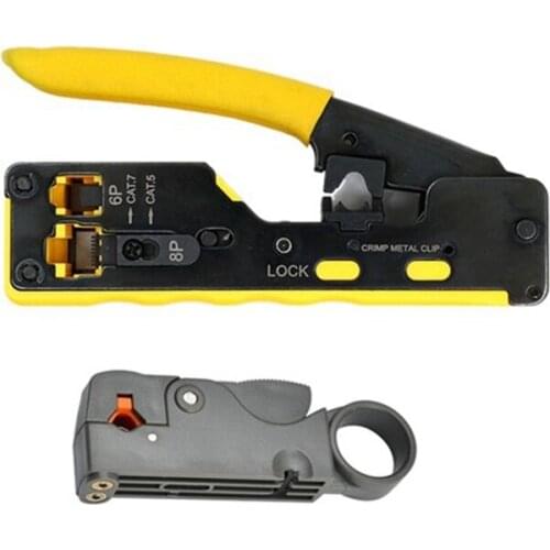 Rj45 Pliers Crimper Cat5 Cat6 Cat7 Network Tool Rg Rj 45 Ethernet Cable Stripper Pressing Clamp Tongs Clip Rg45 Lan
