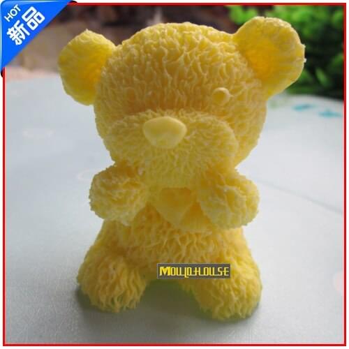 Handmade Soap Silicone Mold Chocolate Moulds Candle Molds Polymer Clay Craft For Cake Form Cooking Tools plush bear
